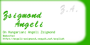 zsigmond angeli business card